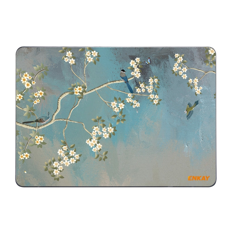 ENKAY Vintage Pattern Series Laotop Protective Crystal Case For MacBook Pro 16 inch A2141(Magnolia)