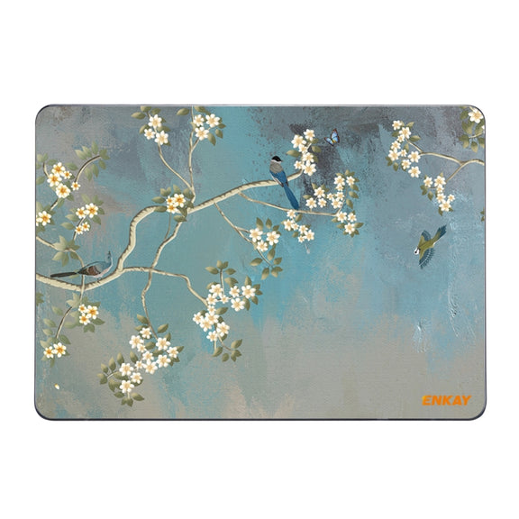 ENKAY Vintage Pattern Series Laotop Protective Crystal Case For MacBook Pro 16 inch A2141(Magnolia)