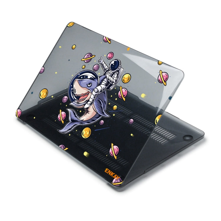 ENKAY Star Series Pattern Laotop Protective Crystal Case For MacBook Pro 16.2 inch A2485 2021/A2880 2023(Shark Astronaut)