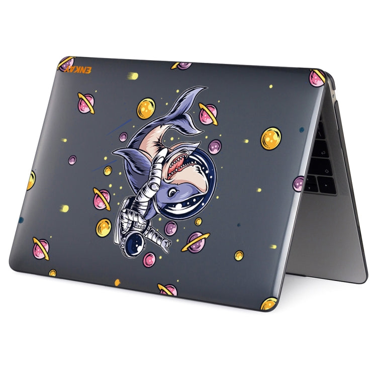 ENKAY Star Series Pattern Laotop Protective Crystal Case For MacBook Pro 16.2 inch A2485 2021/A2880 2023(Shark Astronaut)