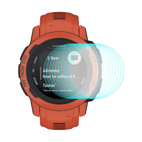 10 PCS ENKAY 0.2mm 9H Tempered Glass Screen Protector Watch Film Compatible with Garmin Instinct 2S