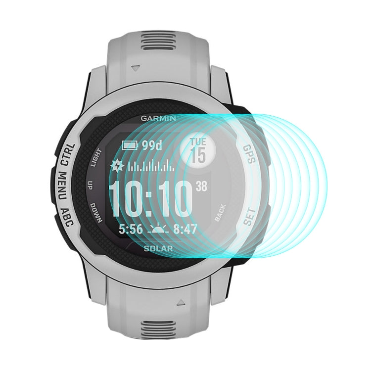 10 PCS ENKAY 0.2mm 9H Tempered Glass Screen Protector Watch Film Compatible with Garmin Instinct 2