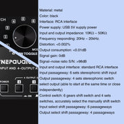 6 In 4 Out RCA Audio Switcher Signal Selector Distribute Device Switch Control