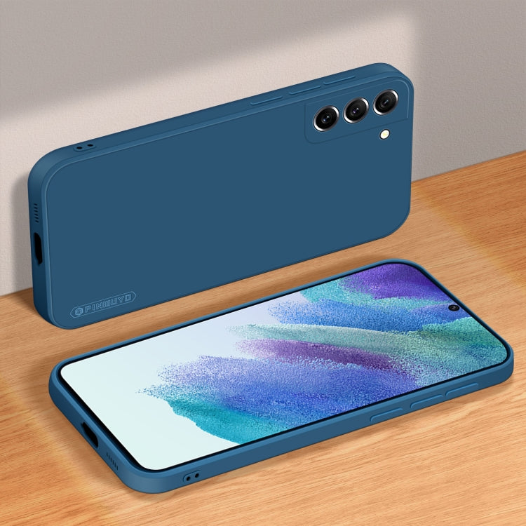 For Samsung Galaxy S21 FE 5G PINWUYO Sense Series Liquid Silicone TPU Phone Case(Blue)