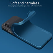For Samsung Galaxy S21 FE 5G PINWUYO Sense Series Liquid Silicone TPU Phone Case(Blue)