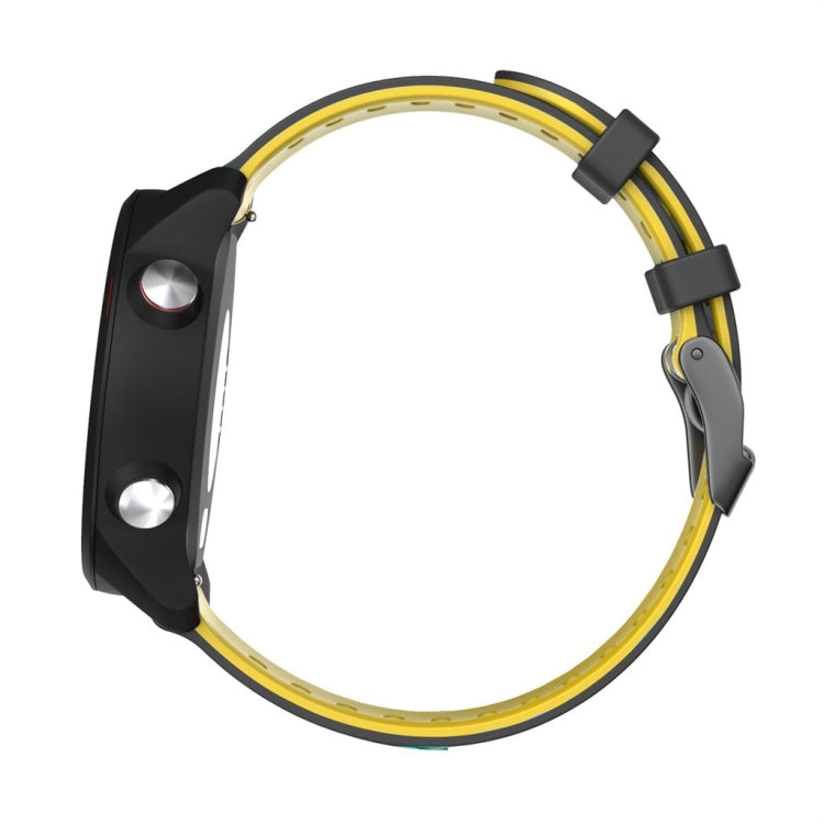 For Huawei Watch GT2 46mm 22mm Mixed-Color Silicone Watch Band(White+Orange)