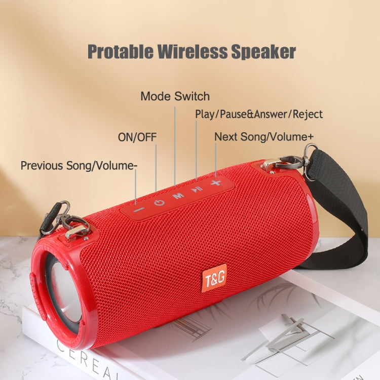 T&G TG324 High Power Water-resistant Portable Bluetooth Speaker Support FM / TF Card(Gray)