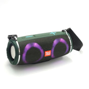 T&G TG642 RGB Light Water-resistant  Portable Bluetooth Speaker Support FM / TF Card(Green)