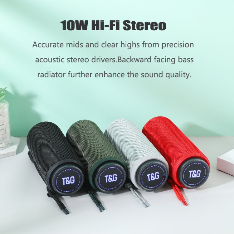 T&G TG332 10W HIFI Stereo Water-resistant Portable Bluetooth Speaker(Red)