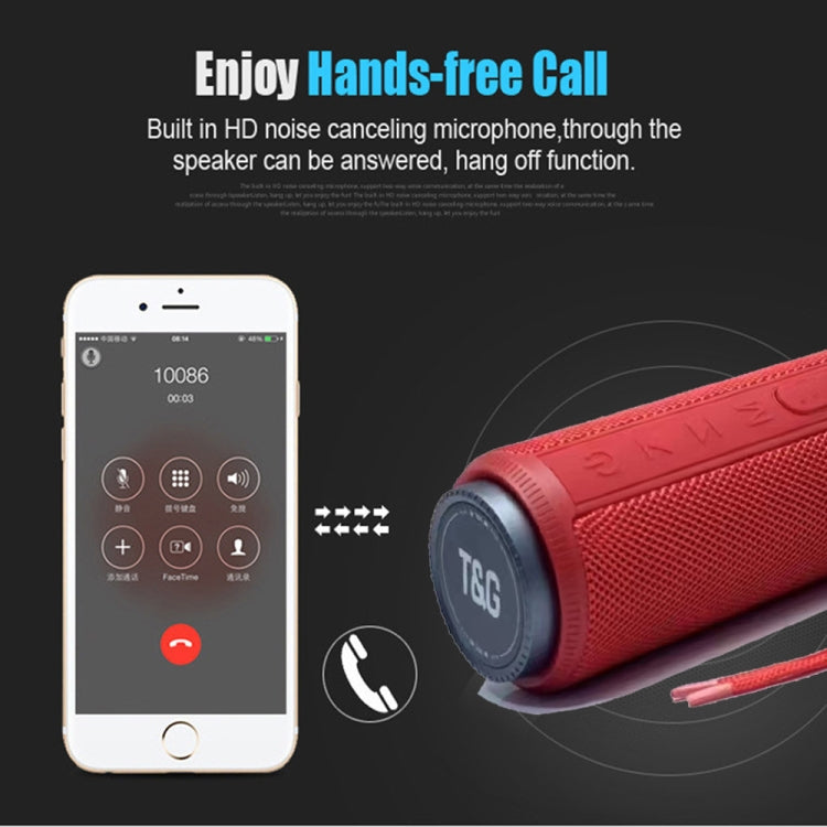 T&G TG332 10W HIFI Stereo Water-resistant Portable Bluetooth Speaker(Red)