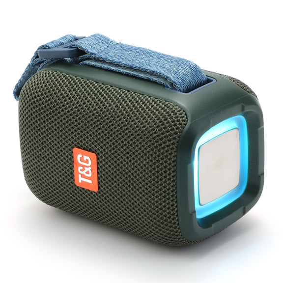 T&G TG339 RGB Light 5W Water-resistant Portable Bluetooth Speaker(Green)