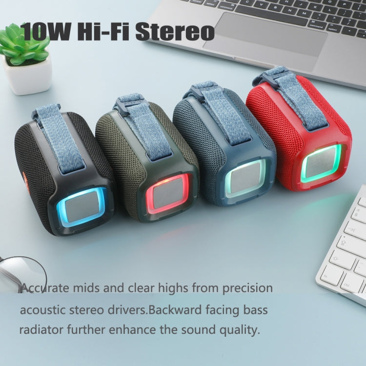 T&G TG339 RGB Light 5W Water-resistant Portable Bluetooth Speaker(Red)