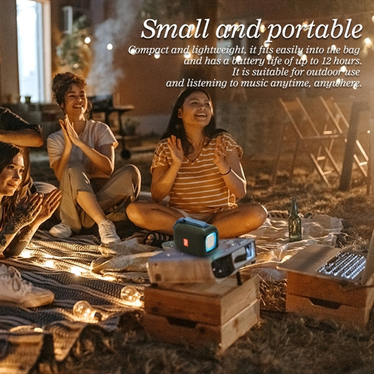 T&G TG339 RGB Light 5W Water-resistant Portable Bluetooth Speaker(Red)