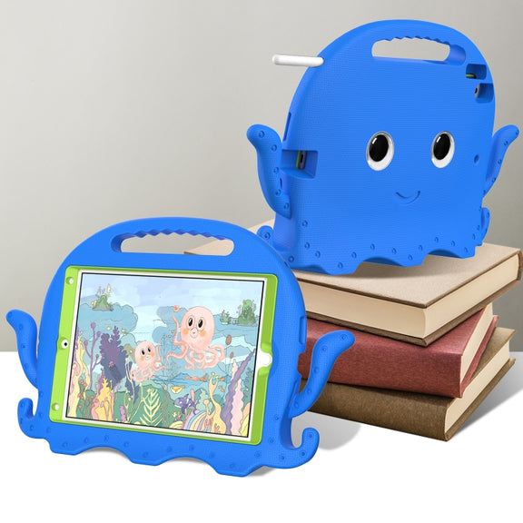 For iPad Air 3 10.5 2019 / Pro 10.5 Octopus Style EVA + PC Tablet Case with Strap(Blue)