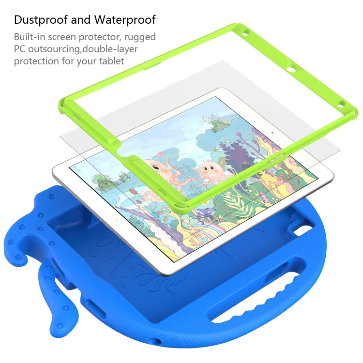 For iPad Air 3 10.5 2019 / Pro 10.5 Octopus Style EVA + PC Tablet Case with Strap(Blue)