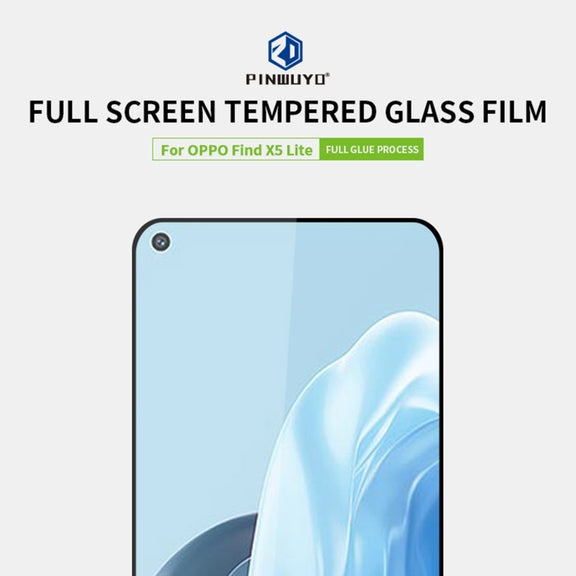 For OPPO Find X5 Lite / Reno7 5G PINWUYO 9H 2.5D Full Screen Tempered Glass Film(Black)