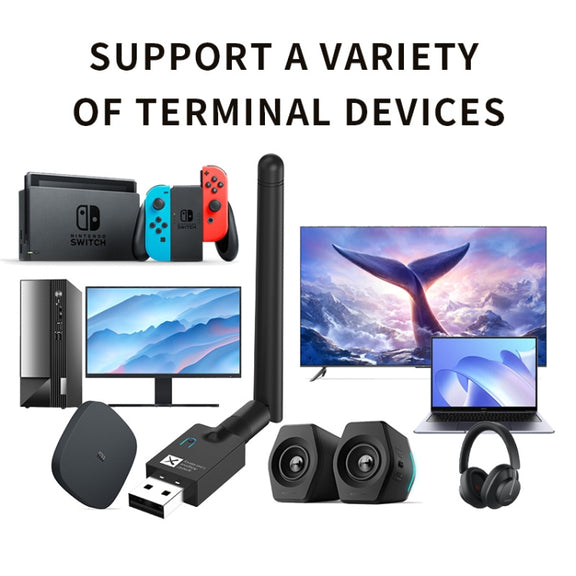 YET-T10 QCC5.2 Qualcomm Low latency Bluetooth Audio Transmitter Support Aptx