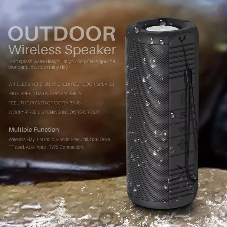 NewRixing NR9019 TWS Portable Stereo Bluetooth Speaker Support TF Card / FM(Red)