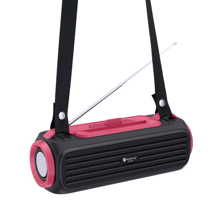 NewRixing NR903F TWS Portable Outdoor Bluetooth Speaker Support TF Card / FM(Red)