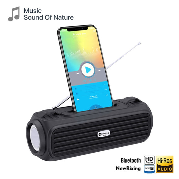 NewRixing NR903F TWS Portable Outdoor Bluetooth Speaker Support TF Card / FM(Blue)