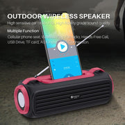 NewRixing NR903F TWS Portable Outdoor Bluetooth Speaker Support TF Card / FM(Blue)