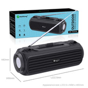 NewRixing NR903F TWS Portable Outdoor Bluetooth Speaker Support TF Card / FM(Blue)