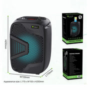 NewRixing NRG501B Outdoor Karaoke Wireless Speaker High-Power Audio Amplifier With Mic