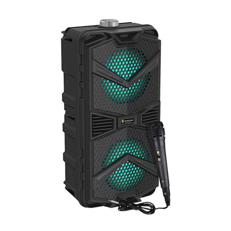 NewRixing NRG5501B Outdoor Portable Karaoke Wireless Speaker 16W Audio Amplifier with Mic