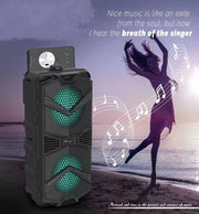 NewRixing NRG5501B Outdoor Portable Karaoke Wireless Speaker 16W Audio Amplifier with Mic