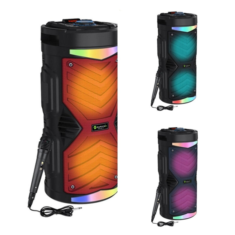 NewRixing NRG6601A Outdoor Portable Karaoke Wireless Speaker 20W Audio Amplifier With Mic(C)