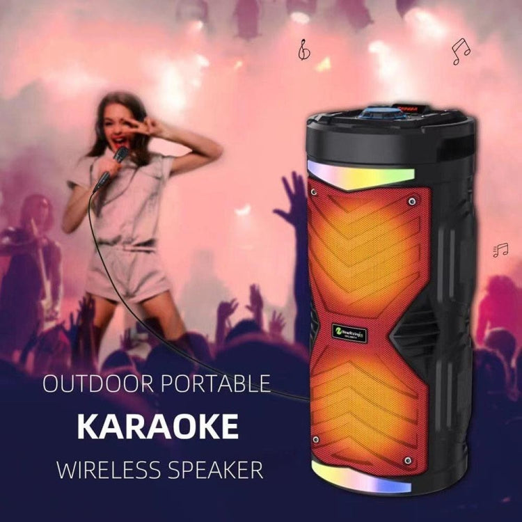 NewRixing NRG6601A Outdoor Portable Karaoke Wireless Speaker 20W Audio Amplifier With Mic(B)