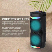 NewRixing NRG6601A Outdoor Portable Karaoke Wireless Speaker 20W Audio Amplifier With Mic(B)