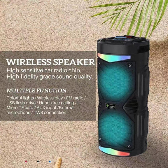 NewRixing NRG6601A Outdoor Portable Karaoke Wireless Speaker 20W Audio Amplifier With Mic(B)