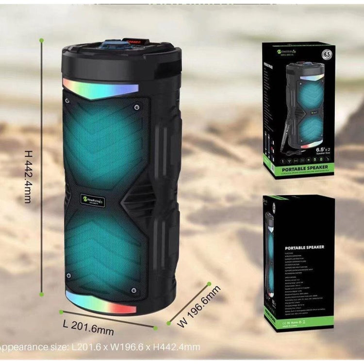 NewRixing NRG6601A Outdoor Portable Karaoke Wireless Speaker 20W Audio Amplifier With Mic(B)