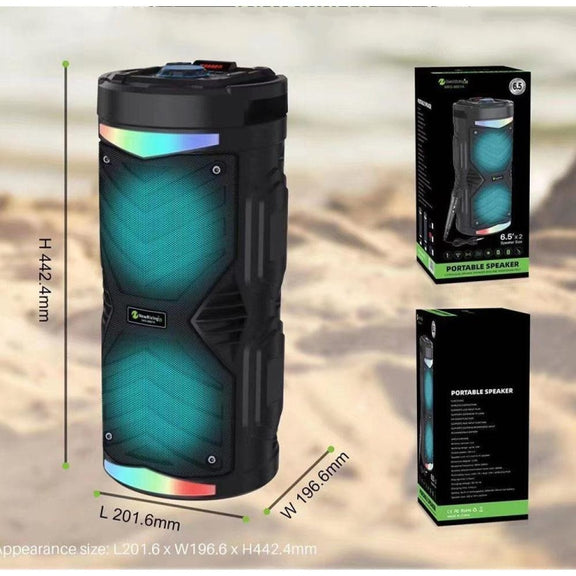 NewRixing NRG6601A Outdoor Portable Karaoke Wireless Speaker 20W Audio Amplifier With Mic(B)
