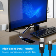 ZF170 1.2m USB to Type-C Charging Data Cable with Bluetooth Transmitter Function