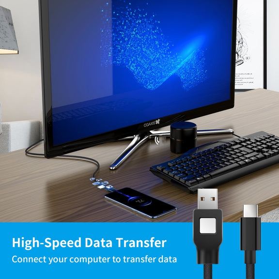 ZF170 1.2m USB to Type-C Charging Data Cable with Bluetooth Transmitter Function