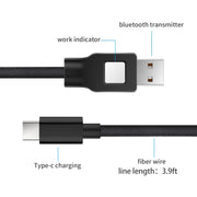 ZF170 1.2m USB to Type-C Charging Data Cable with Bluetooth Transmitter Function