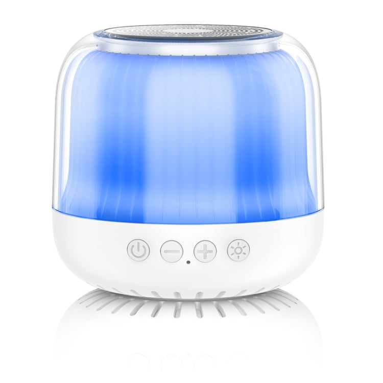 JY12 Full-screen RGB LED Breather Light Wireless Bluetooth Speaker(White)