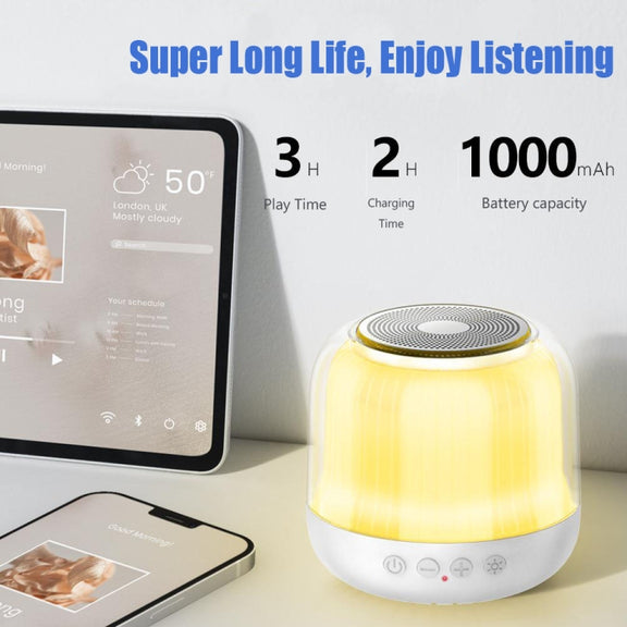 JY12 Full-screen RGB LED Breather Light Wireless Bluetooth Speaker(Black)