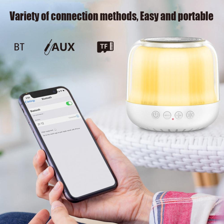 JY12 Full-screen RGB LED Breather Light Wireless Bluetooth Speaker(Black)