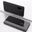 For Samsung Galaxy A13 4G Plated Mirror Horizontal Flip Leather Case with Holder(Black) - free shipping - PMC TechLife - Order now!