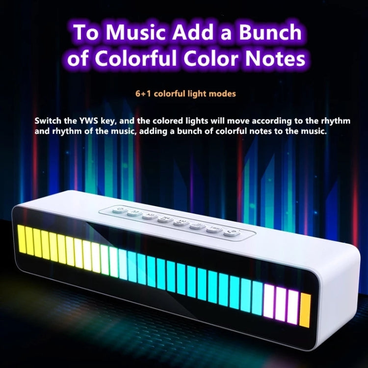 Duosi M8 LED Pickup Rhythm Ambient Light Multi-function TWS Bluetooth Speaker Bar(Black)
