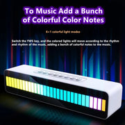 Duosi M8 LED Pickup Rhythm Ambient Light Multi-function TWS Bluetooth Speaker Bar(Black)