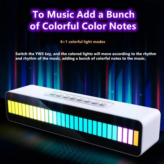 Duosi M8 LED Pickup Rhythm Ambient Light Multi-function TWS Bluetooth Speaker Bar(Black)