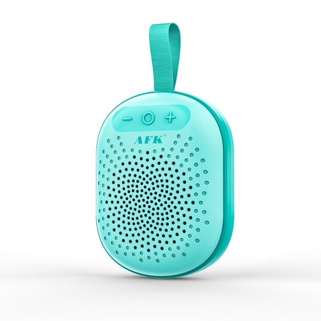 AEC BT513 RGB Light Water-resistant Portable Bluetooth Speaker Support FM / TF Card(Peacock Blue)
