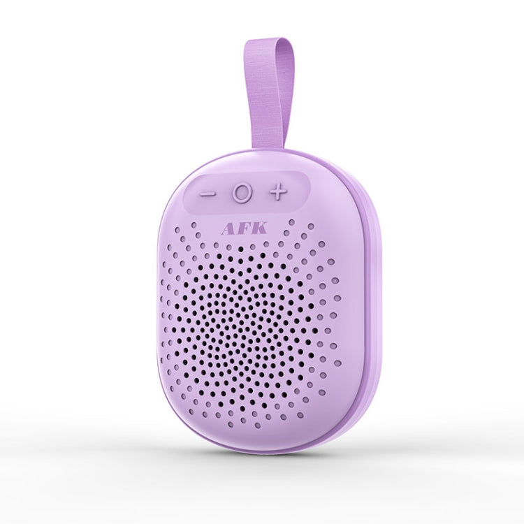 AEC BT513 RGB Light Water-resistant Portable Bluetooth Speaker Support FM / TF Card(Purple)