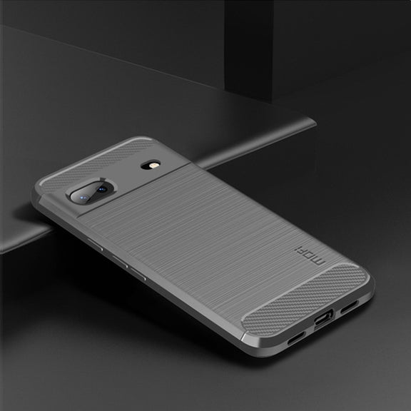 For Google pixel 7 5G MOFI Gentleness Series Brushed Texture Carbon Fiber TPU Phone Case(Gray)