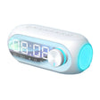AEC S8 Alarm Clock Bluetooth Speakers with LED Light Support TF / FM(White) - Desktop Speaker by AEC | Online Shopping South Africa | PMC TechLife | Buy Now Pay Later Mobicred