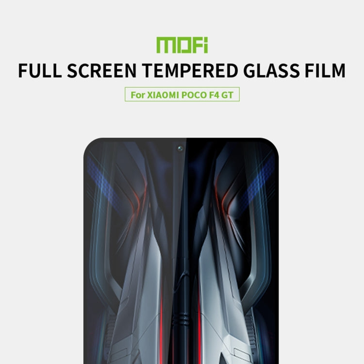For Xiaomi Poco F4 GT MOFI 9H 2.5D Full Screen Tempered Glass Film(Black)